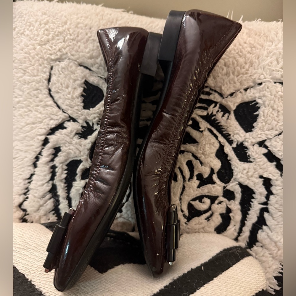 Prada Brown Flats with Silver Accents - Picture 5 of 13